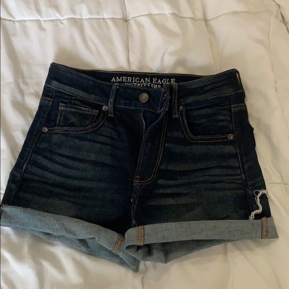 American Eagle Dark Washed Jean Shorts - Picture 1 of 3